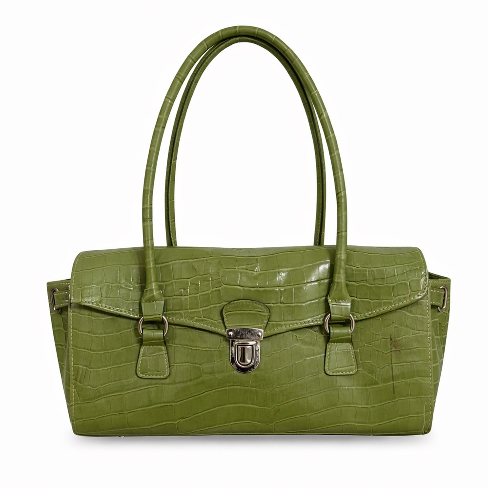 Worthington Women's Green CROC SHOULDER BAG